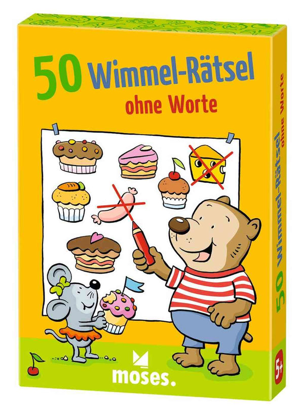 Karten-Set 50 WIMMEL-RÄTSEL ohne Worte | ab 5 Jahre | Moses Verlag