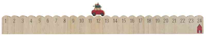 Adventskalender AUTO ☆ Holz 50x4,7x2,5 cm XMAS CAR Coll. Stillenat Ib Laursen bei www.luiseundfritz.de