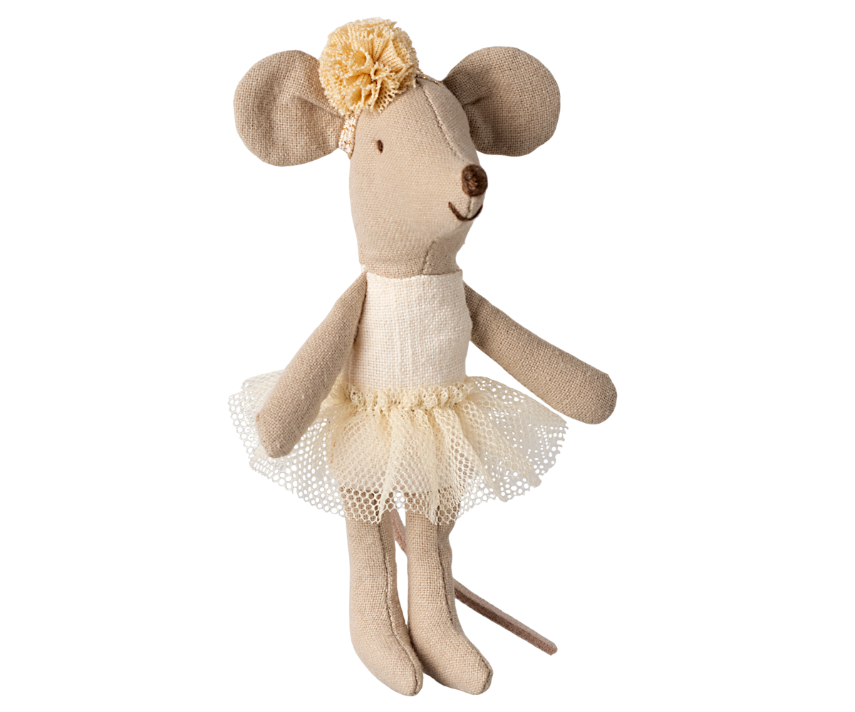 Maileg Maus BALLERINA creme kleine Schwester mit Tüllrock und Stirnband