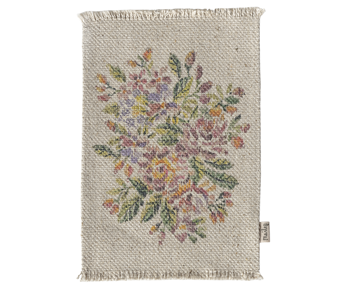 Maileg Teppich BLUMEN medium 16x10,5 cm Puppenhausteppich