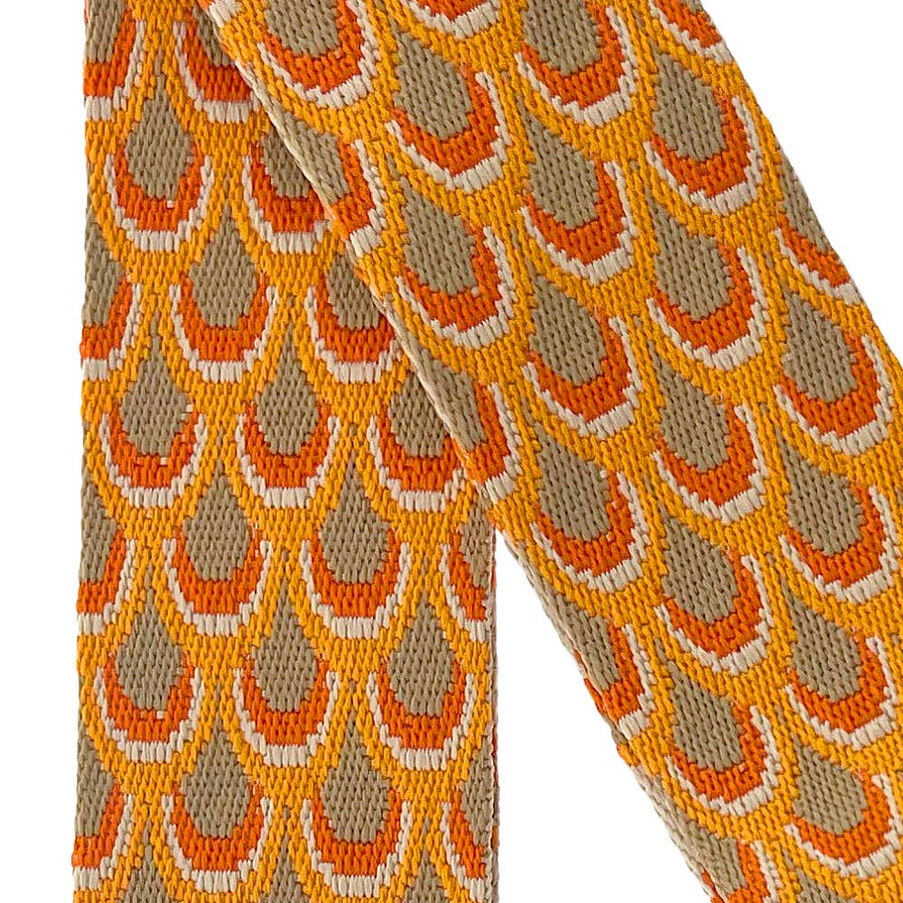 Taschengurt JACQUARD Umhängegurt verstellbar orange max. ca. 125 cm erhältlich bei www.luiseundfritz.de