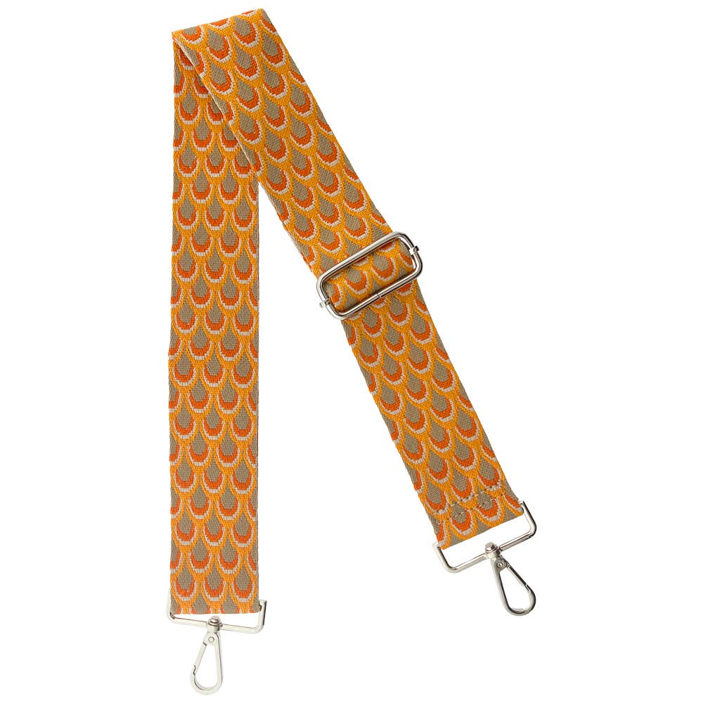 Taschengurt JACQUARD Umhängegurt verstellbar orange max. ca. 125 cm erhältlich bei www.luiseundfritz.de