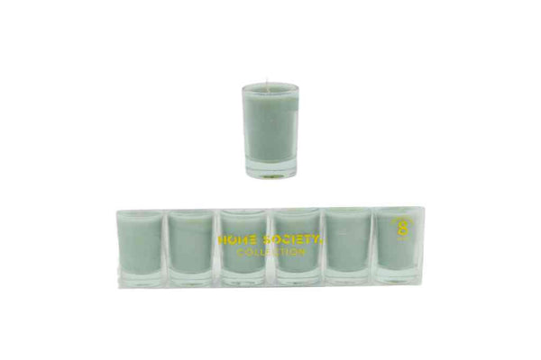 OME SOCIETY - 6x Kerzen hellgrün-jade im Glas PETITE CANDLES Votive | HOME SOCIETY  kaufen bei luiseundfritz.de