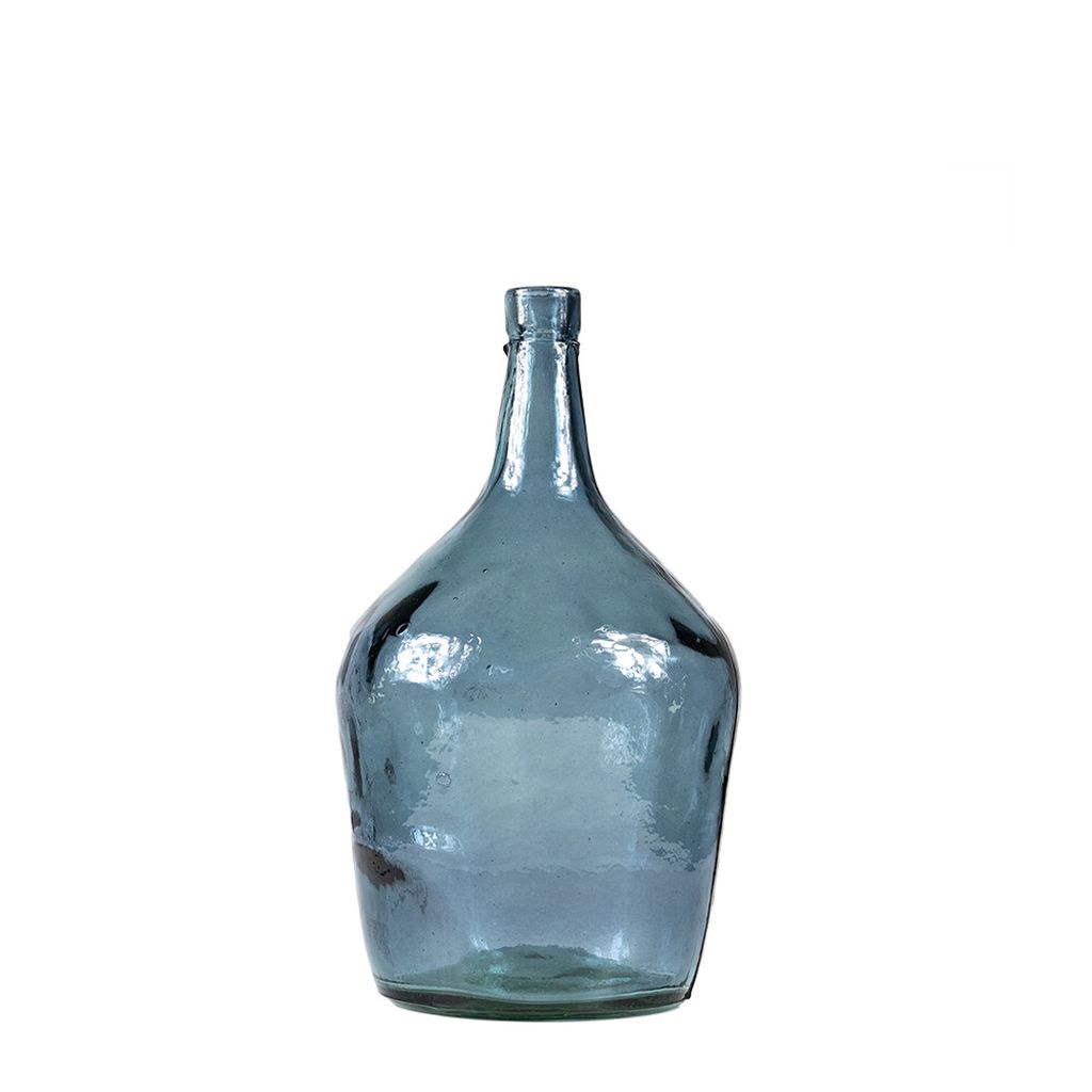 Glasflasche BLAU 28x15,5 cm  Recycling Glas Deko Vase Mars & More